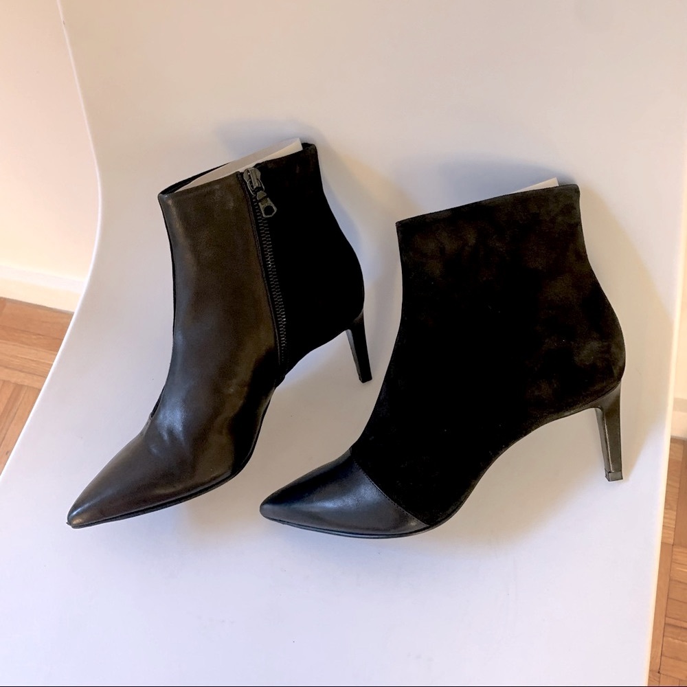 rag & bone BEHA Stiletto ankle boots.- black leather suede brand new
